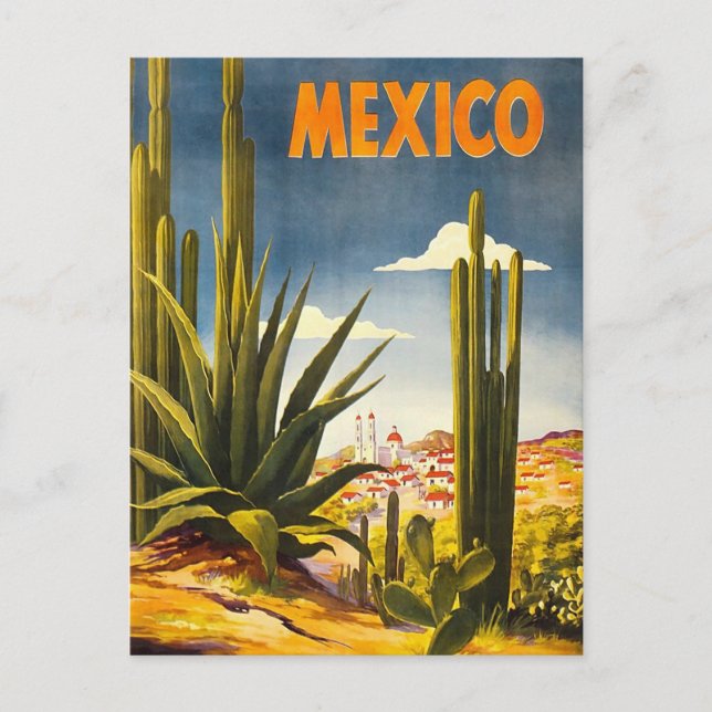 Carte Postale Vintage voyage mexicain (Devant)