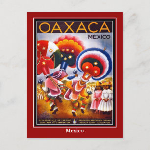 Carte postale Vintage voyage Mexique Oaxaco