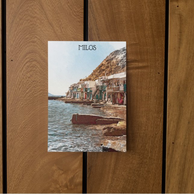 Carte Postale Vintage voyage Milos Grèce (milos greece aegean sea vintage postcard)