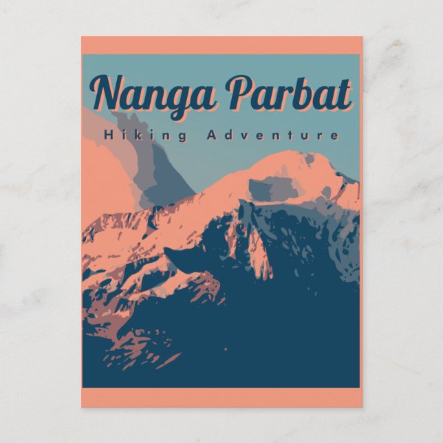 Carte Postale Vintage voyage Nanga Parbat (Devant)