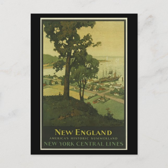 Carte postale Vintage voyage-Nouvelle-Angleterre (Devant)
