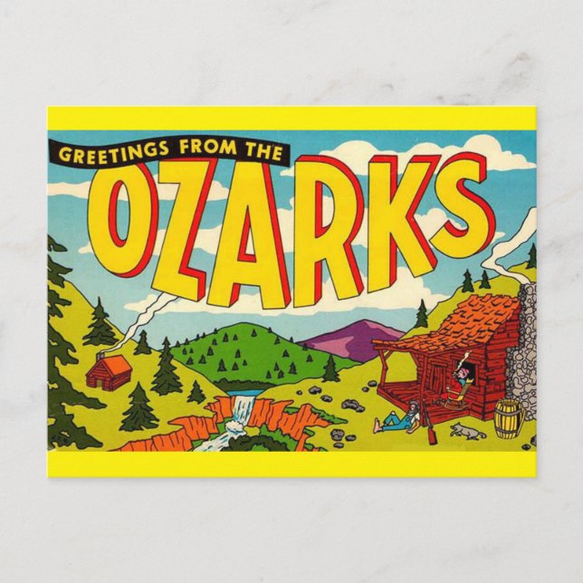 Carte postale Vintage voyage OZARKS (Devant)