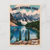 Vintage voyage Parc national Banff Graphique rétro