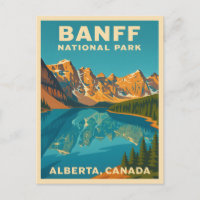 Vintage voyage Parc national Banff Rétro Pittoresq