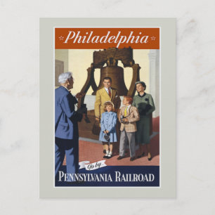 Carte postale Vintage voyage Philadelphie