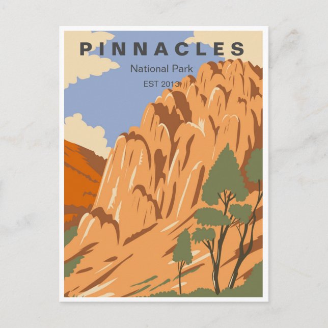 Carte Postale Vintage voyage Pinnacles National Park California (Devant)