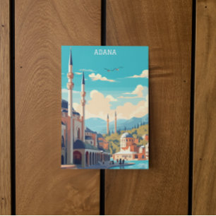 Carte Postale Vintage voyage rétro Adana Turkey
