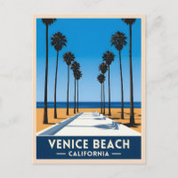 Vintage voyage rétro Venice Beach Côte Californie
