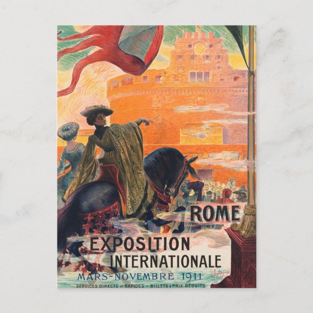 Carte Postale Vintage voyage Rome Italie - (Devant)