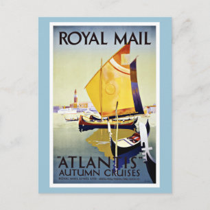 Carte Postale Vintage voyage Royal Mail Atlantis