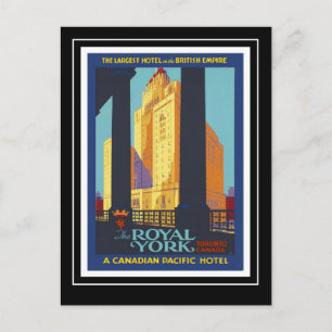 Carte postale Vintage voyage Royal York Hotel 1945