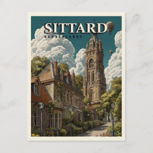 Carte Postale Vintage voyage Sittard Pays-Bas