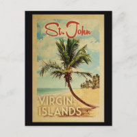 Vintage voyage St John Palm Tree
