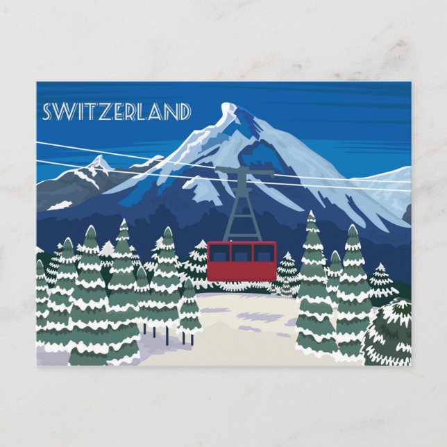 Carte postale Vintage voyage Suisse (Devant)