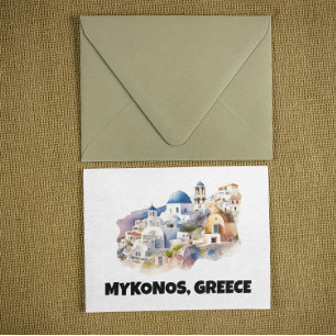 Carte Postale Vintage voyage tendance de Mykonos Grèce