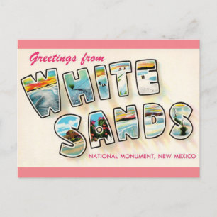 Carte postale Vintage voyage White Sands Nouveau-M