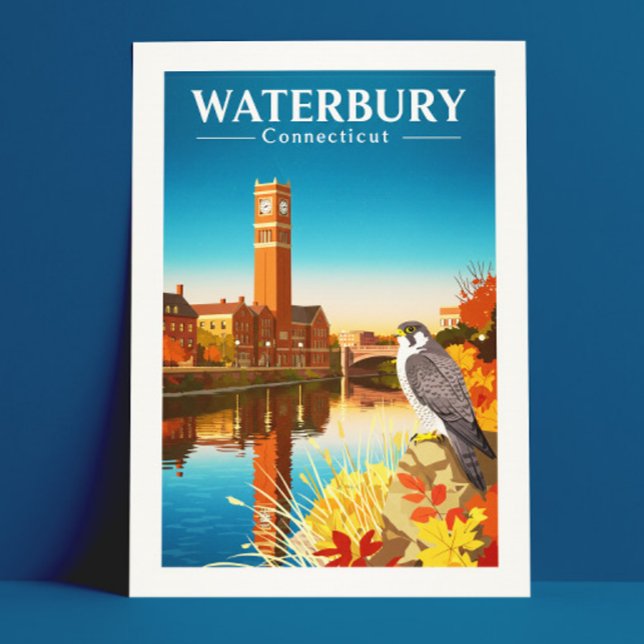 Carte Postale Vintage Waterbury Connecticut (Créateur téléchargé)