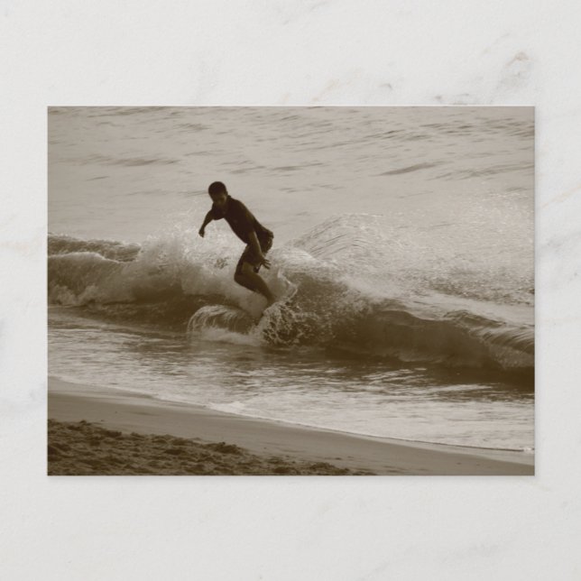 Carte postale vintage Wave Surfing (Devant)