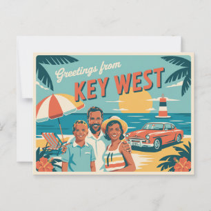Carte postale vintage West   Salutations de