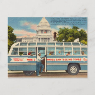 Carte Postale Vintage, White House Tour Washington, D.C.