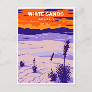 Carte Postale Vintage White Sands National Park Nouveau Mexique