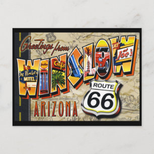Carte postale vintage Winslow Arizona