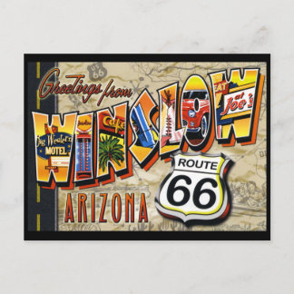 Carte postale vintage Winslow Arizona