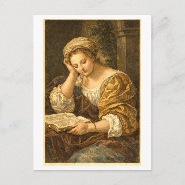 Carte Postale Vintage Woman Reading (Devant)