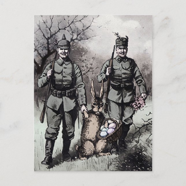 Carte postale vintage WW1 Pâques (Devant)