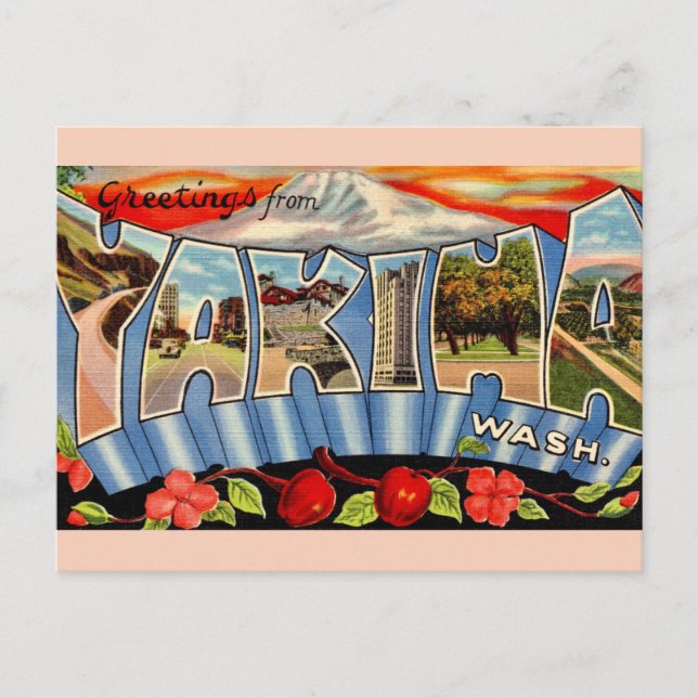 Carte Postale Vintage Yakima Washington (Devant)