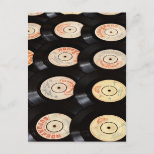 Carte Postale Vinyl Records Arrière - plan