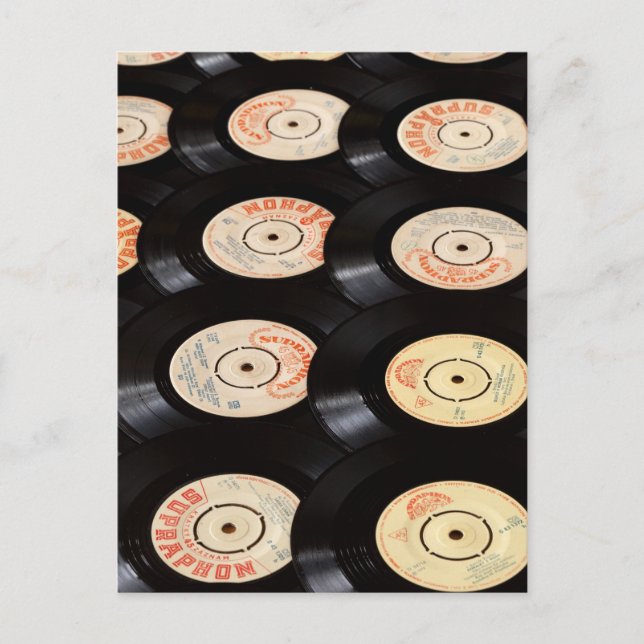 Carte Postale Vinyl Records Arrière - plan (Devant)
