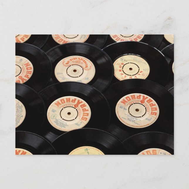 Carte Postale Vinyl Records Arrière - plan (Devant)