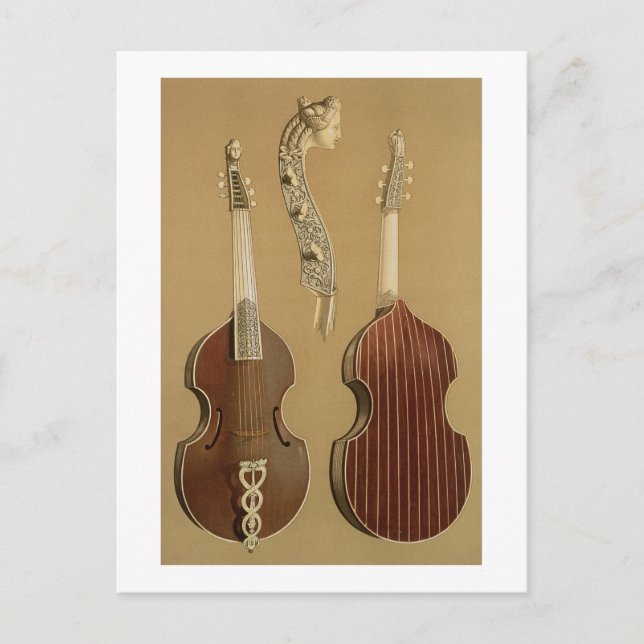 Carte Postale Viola da Gamba, ou basse viole, de Joachim Tielke  (Devant)