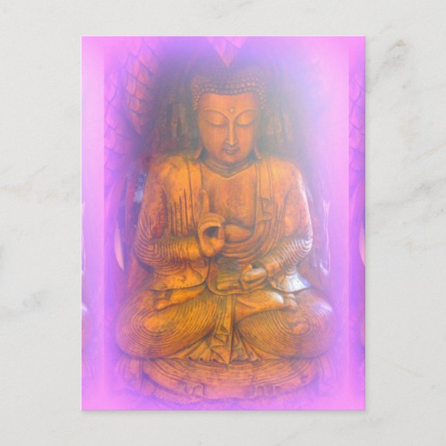 carte postale violette aura buddha (Devant)