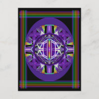 Carte postale violette W3