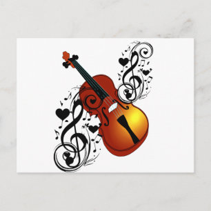 Carte Postale Violin, Lover at Heart_
