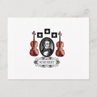 CARTE POSTALE VIOLINES POUR SCHUBERT