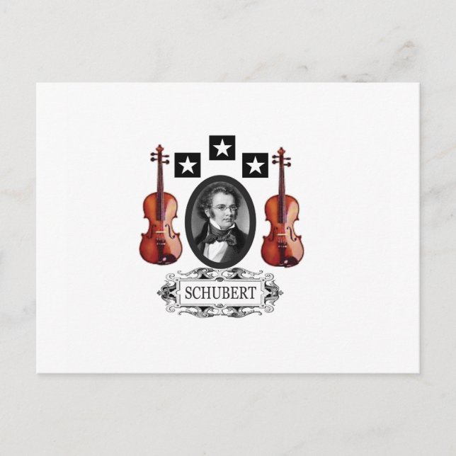CARTE POSTALE VIOLINES POUR SCHUBERT (Devant)