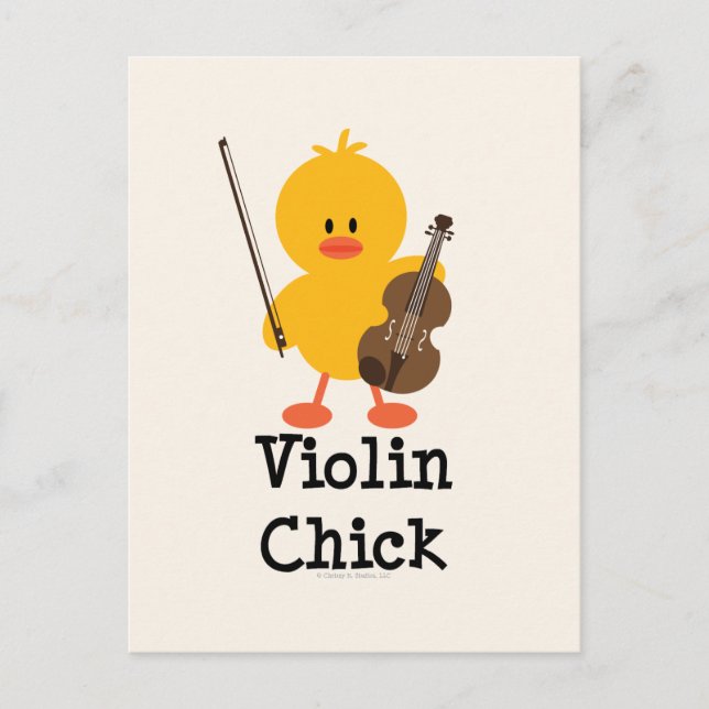 Carte postale Violon Chick (Devant)