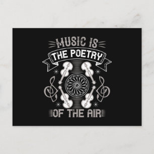 Carte Postale Violon - La Musique Est La Poésie De L'Air
