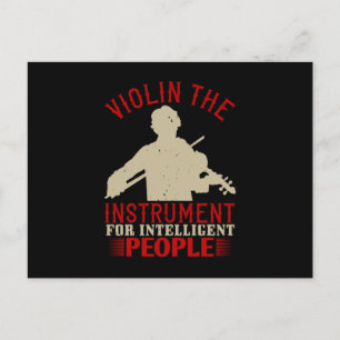 Carte Postale Violon - L'Instrument Pour Intelligent