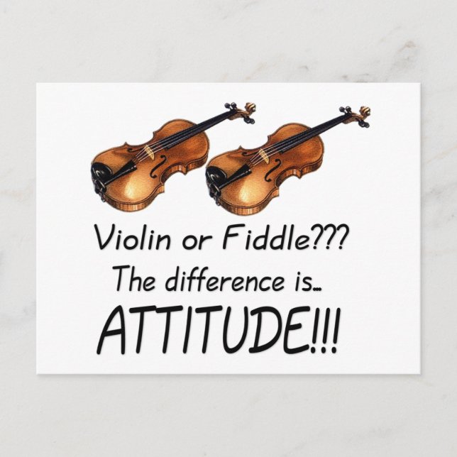 Carte Postale Violon ou Fiddle ? ? ? (Devant)