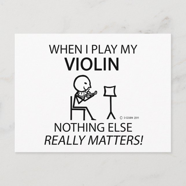 Carte Postale Violon, Rien D'Autre N'A D'Importance (Devant)