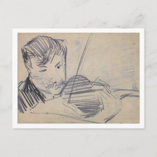 Carte Postale Violoniste vu du Front Van Gogh Art