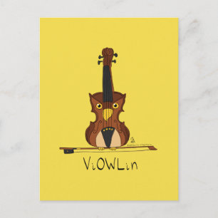 Carte postale ViOWLin Chouette violon