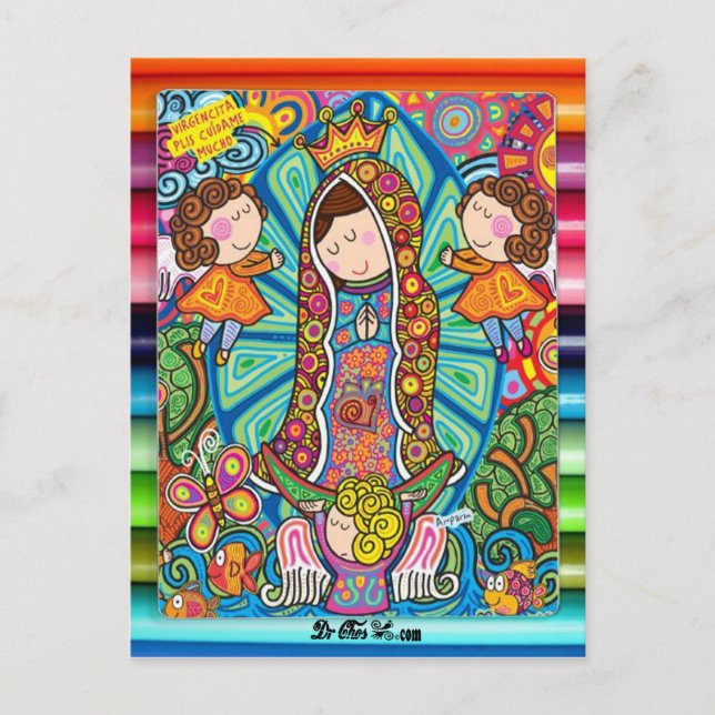 CARTE POSTALE VIRGEN DE GUADALUPE CARICATURA 06 (Devant)