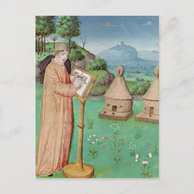 Carte Postale Virgile écrivant la vie des abeilles (Devant)