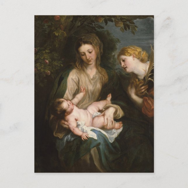 Carte Postale Virgin & Child with Saint Catherine d'Alexandrie (Devant)