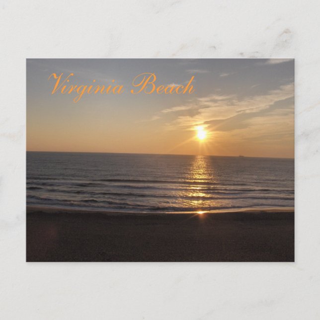 Carte Postale Virginia Beach au coucher du soleil (Devant)
